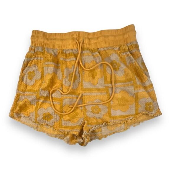 Free People Pants - Free People Intimately Lazy Dazy Shorts Size Extra Large Yellow Tan